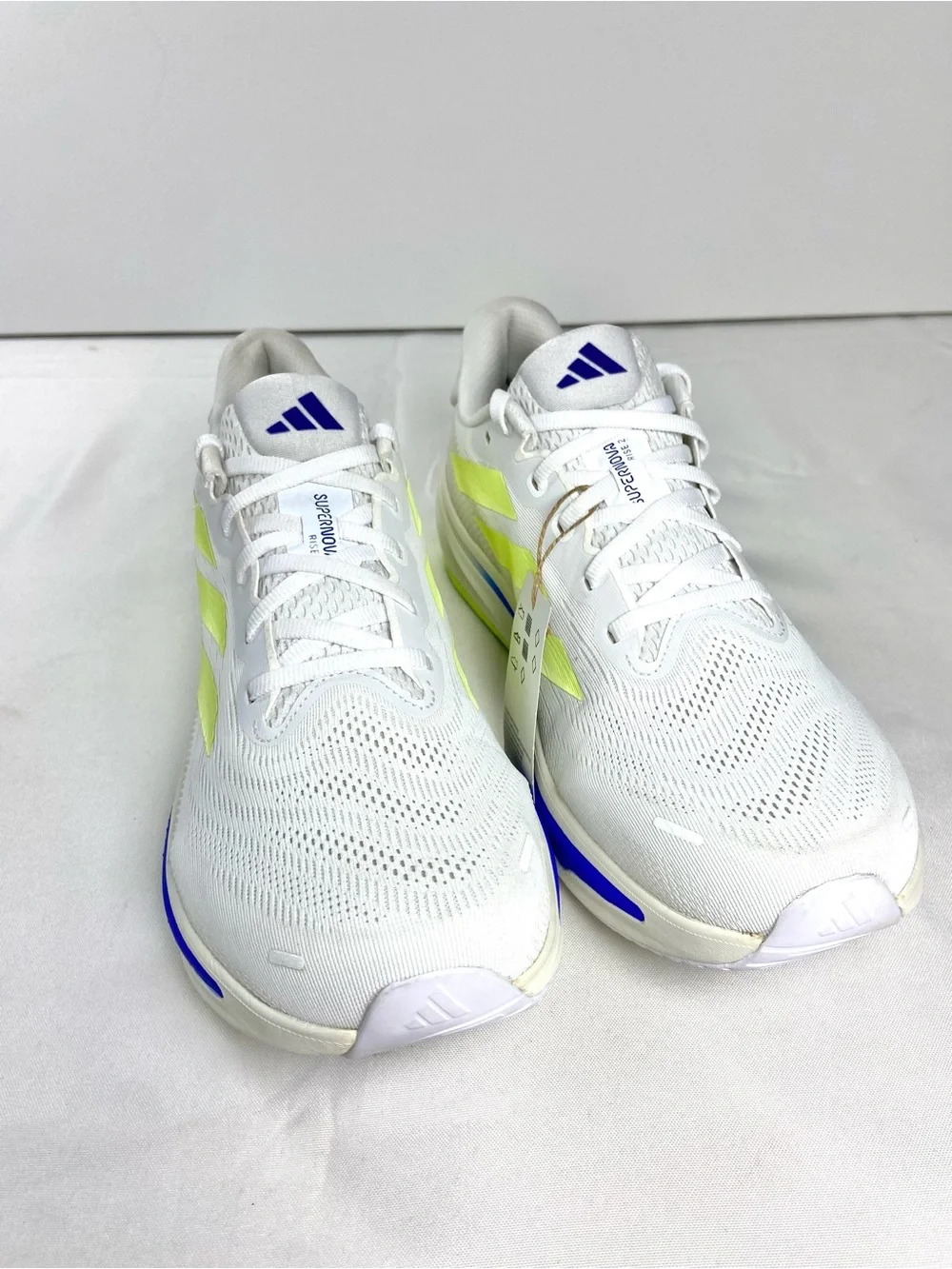 adidas Supernova Rise 2 M Running Shoes White Lime Blue Men’s 11.5 IH8662 NWOB